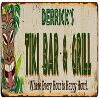 Derrick's Tiki Bar & Roštilj Metalni znak Dekor 106180040121