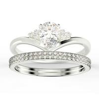 Prekrasan minimalistički 2. Karatni kruški rez dijamantski moissan jedinstveni zaručni prsten, pristupačni