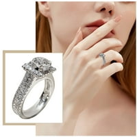 Keusn Rose Diamond prsten, dijamantni prsten za valentinovo, ružičasti prsten, dijamant, prsten, lagani prsten, novi prsten, novi kreativni prsten, može se složiti da bi se nosili ženska moda