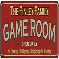 Porodični poklon Finley Crvena igra Metalni znak 206180038577
