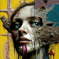 Portret fragmentacije - platnena zidna umjetnost