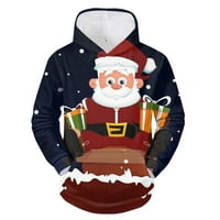 Muška pulover dukseva Ležerne prilike, Jesenski zimski božićni rukav s dugim rukavima dukserice