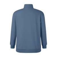 ŽENSKI SVJETSKI SVJETLO DUGO DUGO POLOVNI ZIP pulover Basic Solid Džep u boji TOP plavi s