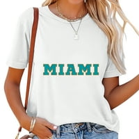 Retro Miami Florida državni suvenir jedinstveni ženski kratki rukav sa grafičkim otiskom, Trendi top