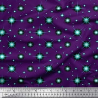 Soimoi Purple Japan Crepe Saten Tkanina sjajnih tačaka Ispis tkanine sa širokim dvorištem