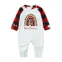 Lenago Christmas Baby Kids Dijete tiskane top + hlače xmas božićni pidžami set za porodicu