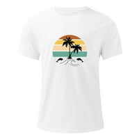 Muška ležerna fitnes majica Moda Havajski zalazak sunca Ispis mišića Teretana Atletika Fit Duks Osnovne