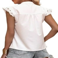 Grianlook Ženska majica kratki rukav na vrhu majica dolje bluza Dame Elegantna tunika majica Casual