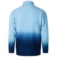 Aueooo džemper blazer muške jeseni i zima Novi muški pulover dvostruki džemper gradijent boje u boji