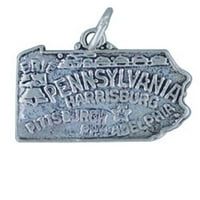Sterling Silver 30 BO lančani pennsylvania ogrlica sa državnom privjeskom