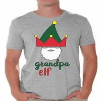 Neugodne stilove ružne božićne majice za muškarce Xmas Elf Grandpa majica