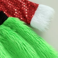 Dječja djevojka koja je ukrala božićnu odjeću smiješan božićni monster santa cosplay cosutme xmas haljina