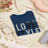 Ljubavna stila Srebrna majica u obliku teksta Žene -Image by Shutterstock, ženska srednja sredstva