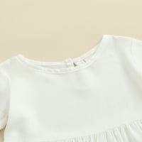 Kiapeise Toddler Djevojke Odjeća za odjeću set dugih rukava s rukavima + Stretch casual pantalone