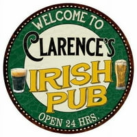 Clarenceov irski pab 12 okrugli metalni znak kuhinjski bar zidni dekor 200120036462