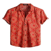 Avamo muns majica kratki rukav ljetne košulje rever na vratu Holiday Tee casual bluza stil c xl