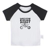 Tata buduća motocross jahanje Buddy smiješna majica za bebe, majice za bebe, novorođenče, dječji vrhovi,