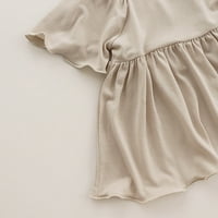 Baby Girl Outfits Djevojka Ljeto okruglo vrat Majica s kratkim rukavima Hrebene kratke hlače Plain Boja