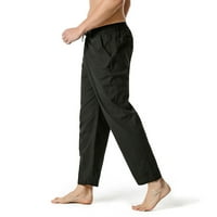 Viikei teretni pantalone za muškarce muške hlače elastični klirens struka ispod 5 dolara. Muške pamučne
