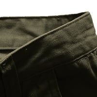 Xinqinghao Muška hlače Ležerne prilike muške ljetne modne i slobodne hlače s više džepom pune boje kombinezone