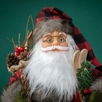 Božićni ukrasi, visoke lutke santa claus figurine sa poklon vrećicom Cvjetni ukras za kućni uredski