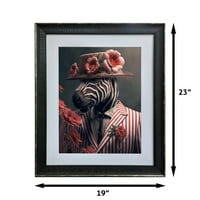 Gangster Zebra - Zoo Mafia kolekcija - uokvirena umjetnička fotografija