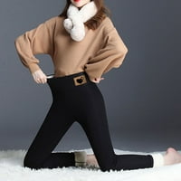 Brglopf Fleece obloge za žene visoki struk Strechy joga nogavica sa džepovima zimske elastične struke