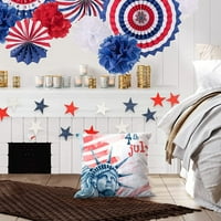 Star Todler Jastučnice Dan nezavisnosti Dekorativni jastučnice Dekorativni patriotski američki bacaju