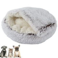 Okrugli krevet za pse, plišani zagrijavajući jastuk za zagrijavanje Cat Bed Cat Životinjski krevet Mekani