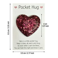 Clearsance YoHome džep zagrljaj srčani mini simpatični džep zagrljaj ukras Posebni ohrabrenje rođendan