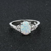 Modni prsten sawvnn opal okrugli Okrug Opal bijeli kamen ručni nakit modni nakit veliki pokloni za manje