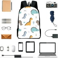 FNNYKO DINOSAUR ruksak set Cartoon Travel Laptop ruksak sa vrećicom za ručak i držač za olovke, Oxford