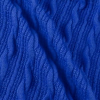 Cardigan za žene Žene Casual Plit dugme dugih rukava kašmir debeli topli kaputiški kaput plavi xl