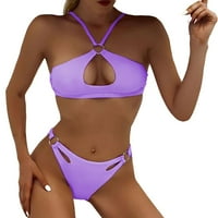 AAYOMET SLING čista boja visoki struk Split bikini bikini dva kupaći kostim kupaćim komičom za žene