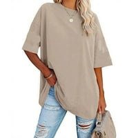 Ženske plus veličine T majice prevelike majice Ljeto kratki rukav labavi tunični tunijski bluza XL