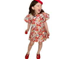 Dječja cvjetna haljina Ljetne djevojke suknje na listu od mahuna dječja suknja
