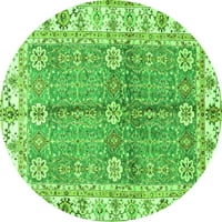 Ahgly Company u zatvorenom okruglu Orijentalni zeleni tradicionalni prostirci, 5 'krug