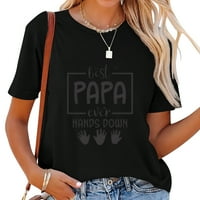 Najbolja papa ikad rupe modne grafičke ljetne vrhove za žene, majice kratkih rukava s jedinstvenim dizajnom