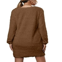 Prednjeg swwalk dame pulover Jumper džemper za vrat DREAMER COLL COLOR Mini haljine Žene Termalne vrhove