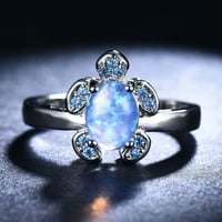 KIZLY Prstenje, zdrava kornjača Ličnost ugrađeni cirkon ženski prsten poklon nakit nakit, dragocjeni