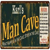 Karl's Man Cave pravila Zelena potpisa Dekor Poklon 108240005078