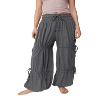 Žene plutane harem hlače Ležerne prilike pune boje labavi elastični nacrtač visokog struka joga pantalona