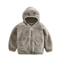 Toddler Baby Boys Djevojke Čvrsto debeli Slatka zimska zimska jakna s kaputama Soft Compy Zip up džemper