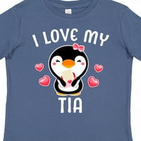 Inktastic Volim svoju tipu sa slatkim pingvinom i srcima poklon toddler toddler djevojka majica