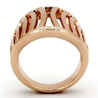 Luxe nakit nakit za žene ženski jonski prsten od nehrđajućeg čelika ruža - veličine