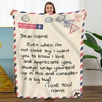 Prilagođeni ćebket s imenom teksta, personalizirani pokrivač za rođendan Prilagođeni pokloni za prekrivanje