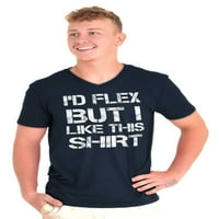 Fle, kao što se ova smiješna teretana vježba v izrez majica majica muške brinejske marke 2x