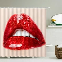 Romantični poljubac voli poliesterska tkanina za zavjesu 3D od tiskanih tuš zavjesa sa kukama za vodootporno