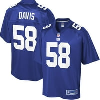 NFL_ PRO Line Muške Tae Davis Royal New York Giants_ Big & Visoki dres igrača
