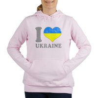 Cafepress - Volim Ukrajinu Native ukrajinske duksere za zastavu - Ženska dukserica s kapuljačom